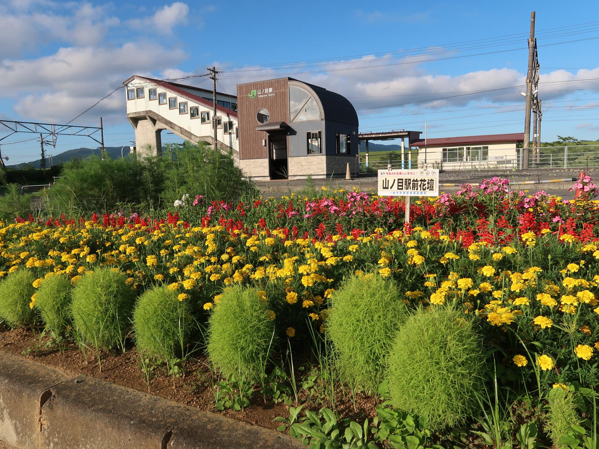 中里五民区の花壇の写真